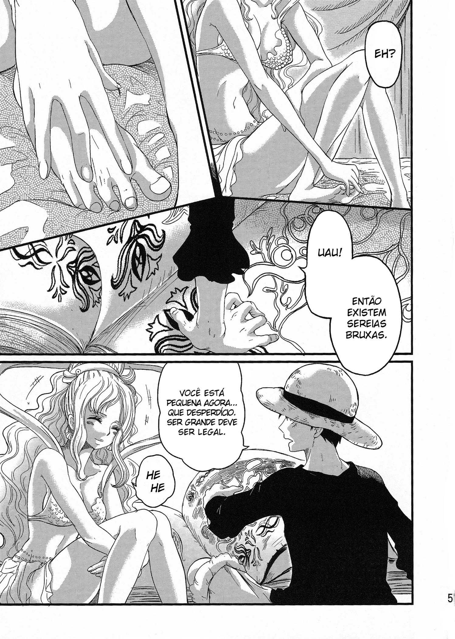 One Piece Luffy comendo a Shirahoshi Hentai