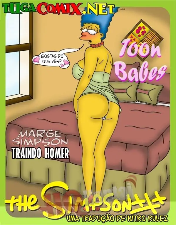 Marge Simpson transando com o Bart Simpson Hentai