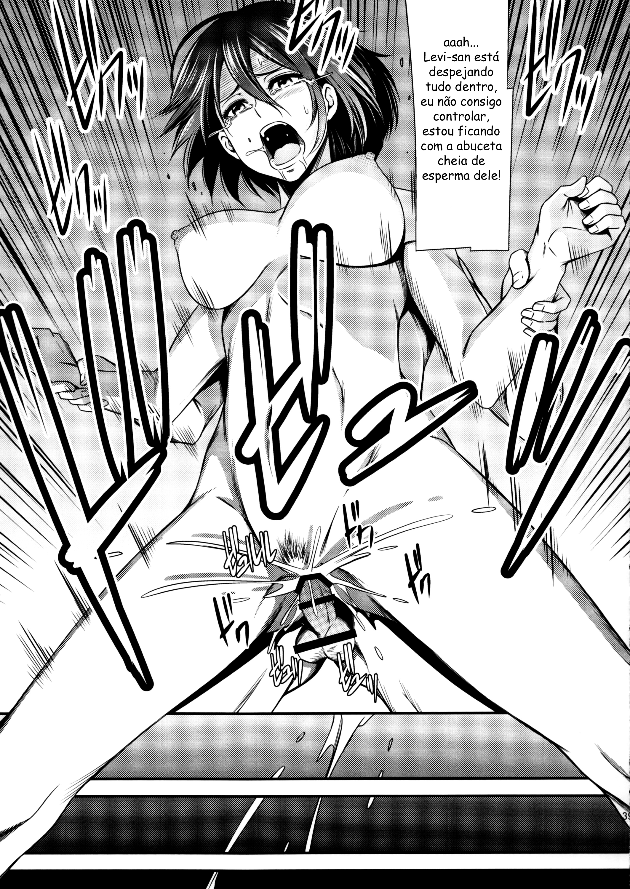 Shingeki no Kyojin Levi comendo a Mikasa Hentai