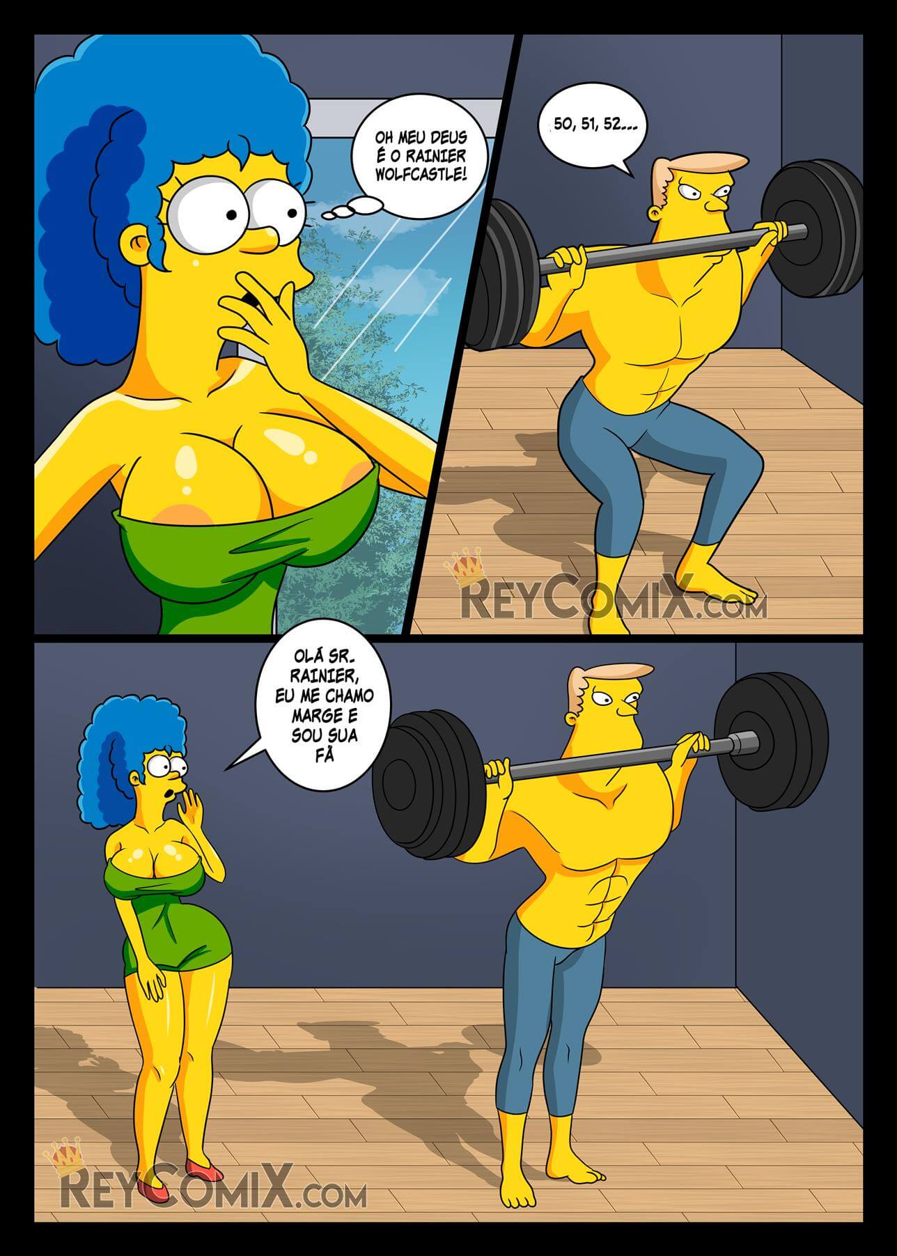 Os Simpsons Marge fazendo Sexo na Academia Hentai