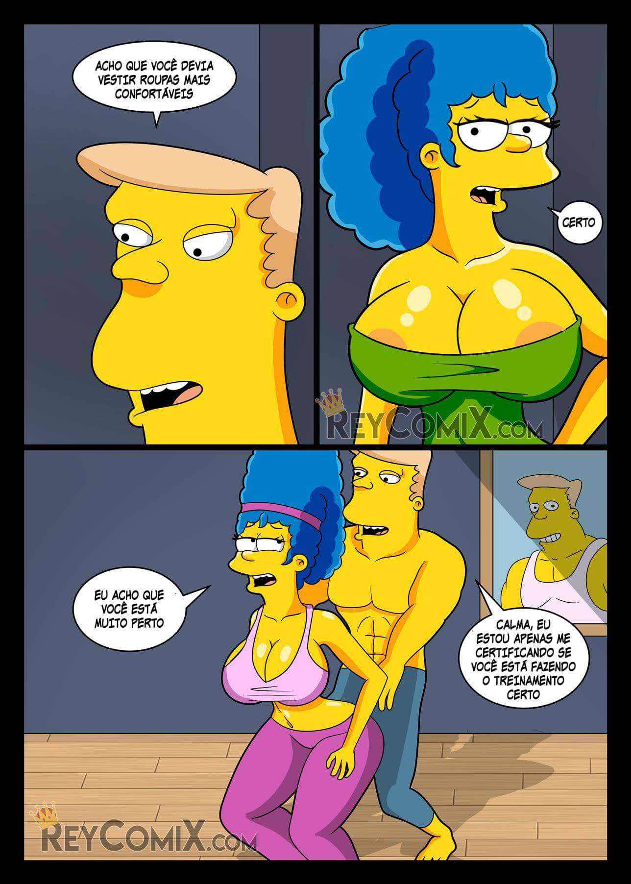 Os Simpsons Marge fazendo Sexo na Academia Hentai